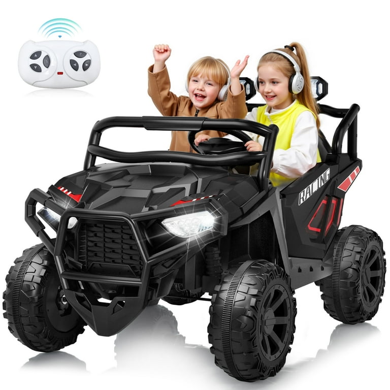 24V 2-Seater Kids Electric Car - 4WD Ride-On Toy With Remote, Bluetooth, Lights & Spring Suspension-1163791