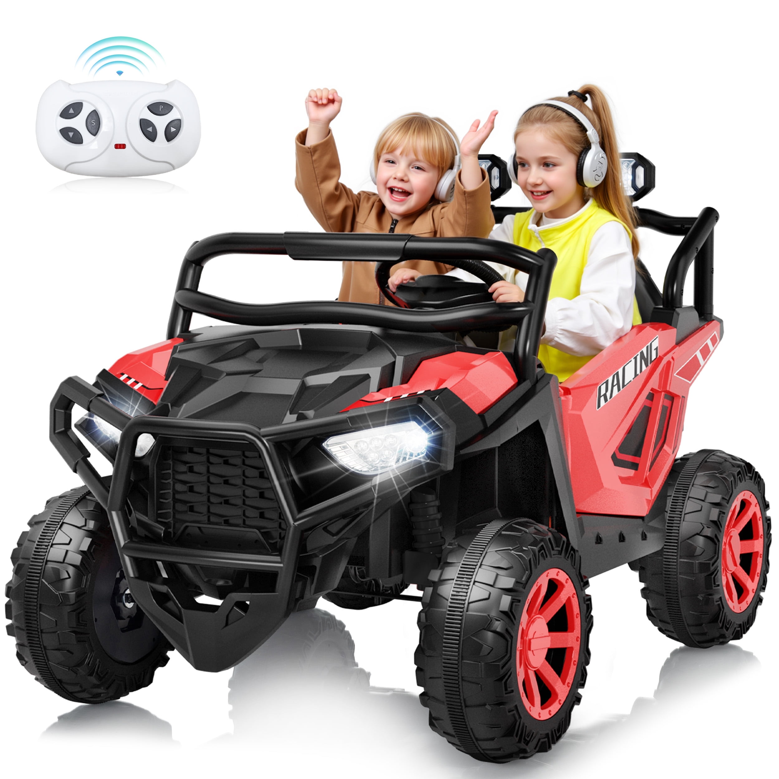 Joyracer 800W 24 Volt Ride on Toys, 4WD/2WD Switchable Powered