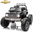 thumbnail image 1 of Chevrolet Cheyenne 24 Volt Ride on Toys with Remote, Ride on Truck for Big Kids, Joyracer Power Car Wheels with Bluetooth, Black, 1 of 13