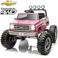 thumbnail image 1 of Chevrolet Cheyenne 24 Volt Ride on Toys, Joyracer Electric Car for Kids, Power Truck Wheels with Remote, Bluetooth, USB, LED Lights, Pink, 1 of 17