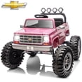 thumbnail image 1 of Chevrolet Cheyenne 24 Volt Ride on Toys, Joyracer Electric Car for Kids, Power Truck Wheels with Remote, Bluetooth, USB, LED Lights, Pink, 1 of 14
