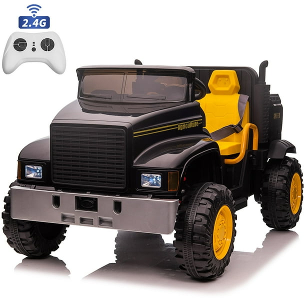Joyracer 24V 2 Seater Kids Ride on Dump Truck Car, Electric Powered Ride on Toy Tractor with