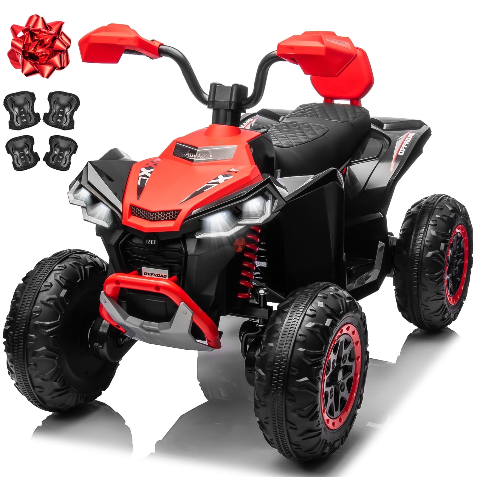 JOYRACER 4WD 24V Electric Kids ATV, 2-Seater Ride-On Toy, 4Ã—200W