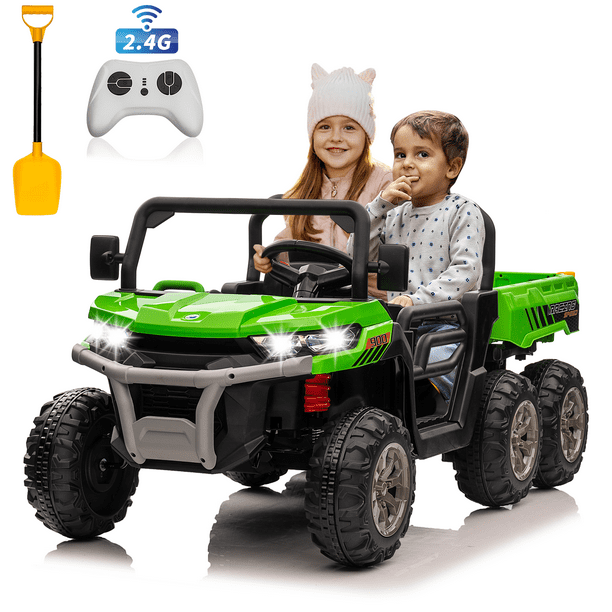 Joyracer 24V 4WD Ride on Dump Truck with Remote Control, 2 Seater ...