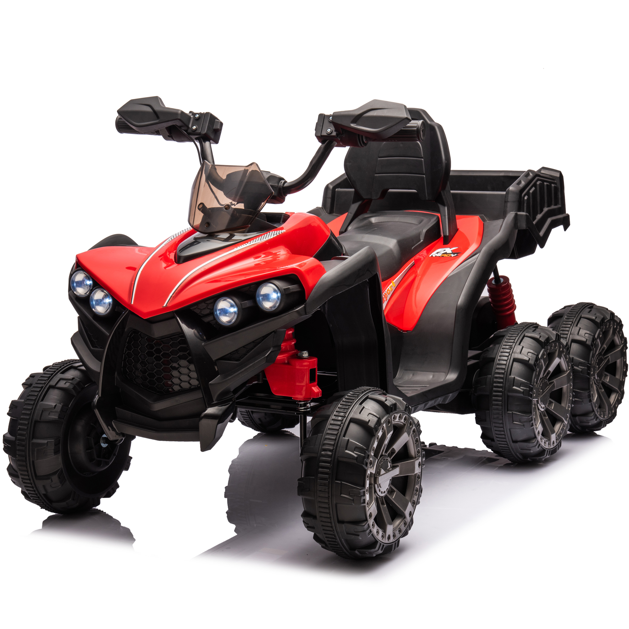 Joyracer 24V Kids Ride on ATV with 2 Seater, 6 Wheelers with 100W Motor