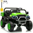 thumbnail image 1 of Joyracer 24V Kids Ride on Car Truck, 2 Seater 4WD Electric UTV, Remote Control, Storage Space, Music, Green, 1 of 8