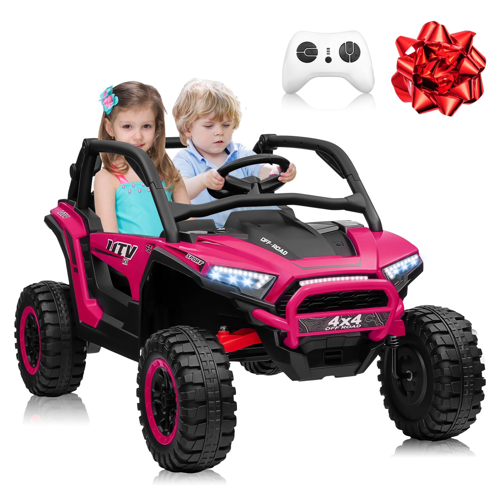 Joyracer 24V Kids Ride-on Toys UTV, 4WD Powered off-Road Car w/ Remote ...