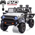 thumbnail image 1 of Joyracer 24V Ride on Car Truck with Remote Control & 2 Seater, 4WD/2WD Switchable 800W Powered Ride on Toys with Spring Suspension, 3 Speeds, Bluetooth Music Gift for Big Kids,  Blue, 1 of 10