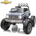 thumbnail image 1 of Officially Licensed Chevrolet 4WD 24V Ride ons, Joyracer Electric Car for Kids with Remote Control, Bluetooth, USB, LED Lights, Gray, 1 of 16