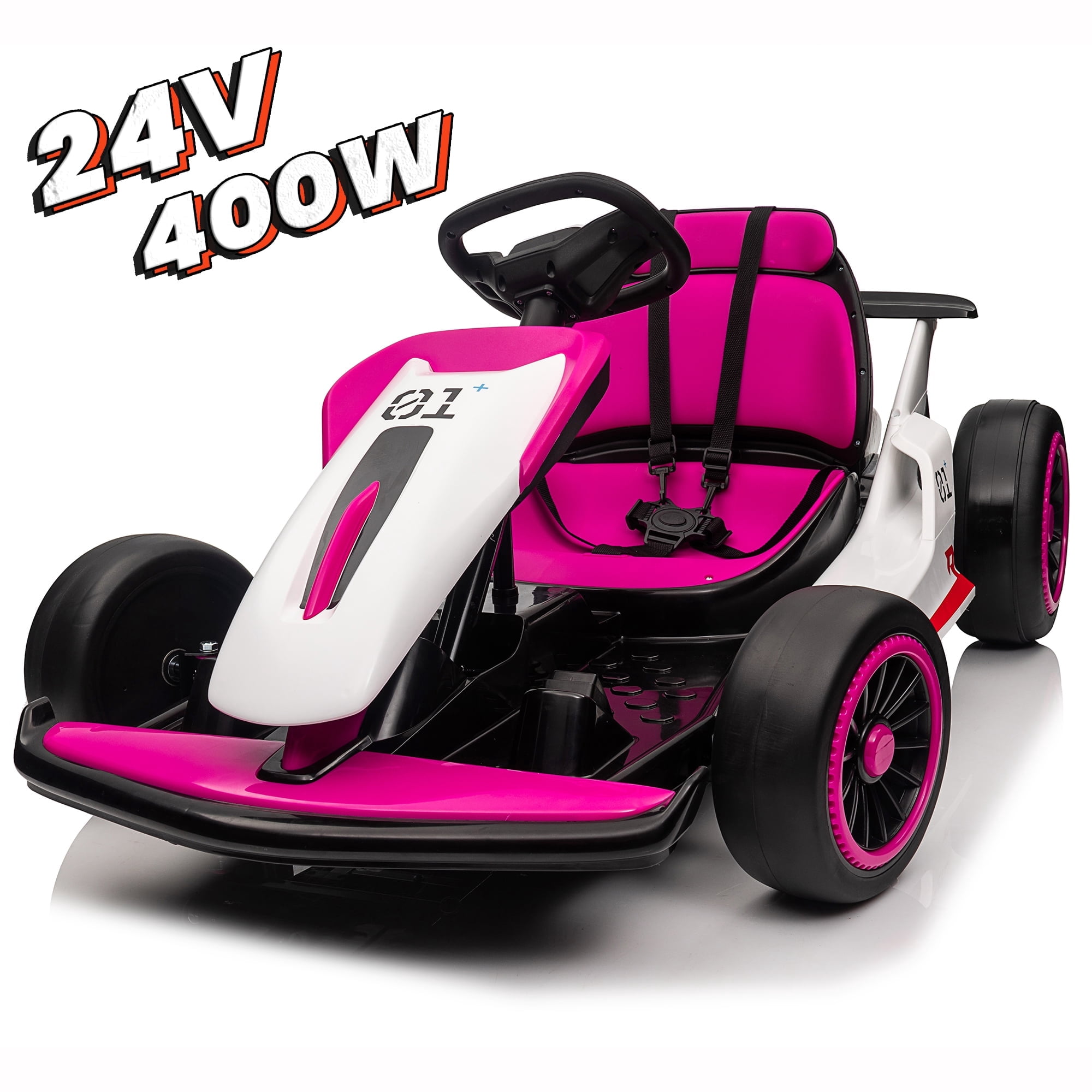 Joyracer 24V Ride on Toys, 4-Wheeler Electric Scooter w/ Helmet