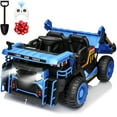 thumbnail image 1 of Joyracer 24V Ride on Toys w/ Remote Control, 2 Seater 800W Ride on Dump Truck, Electric Powered Ride on w/ Dump Bed, 3 Speeds, Shovel, Bluetooth/Music, Gift for Kids, Blue, 1 of 10