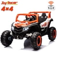 thumbnail image 1 of Joyracer 24 Volt Ride on Toys 2 Seater, 4WD Power UTV Wheels for Kids, Cool Gift with LED Light, Bluetooth, Spring Suspension, Orange, 1 of 9