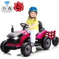 thumbnail image 1 of Joyracer 24V Ride on Tractor for Kids, Remote Control 3-Speed Electric Car with Suspension, Power Car Wheels, Music, Bluetooth & LED Lights – Perfect Birthday Gift Toy for Toddlers, Pink, 1 of 15