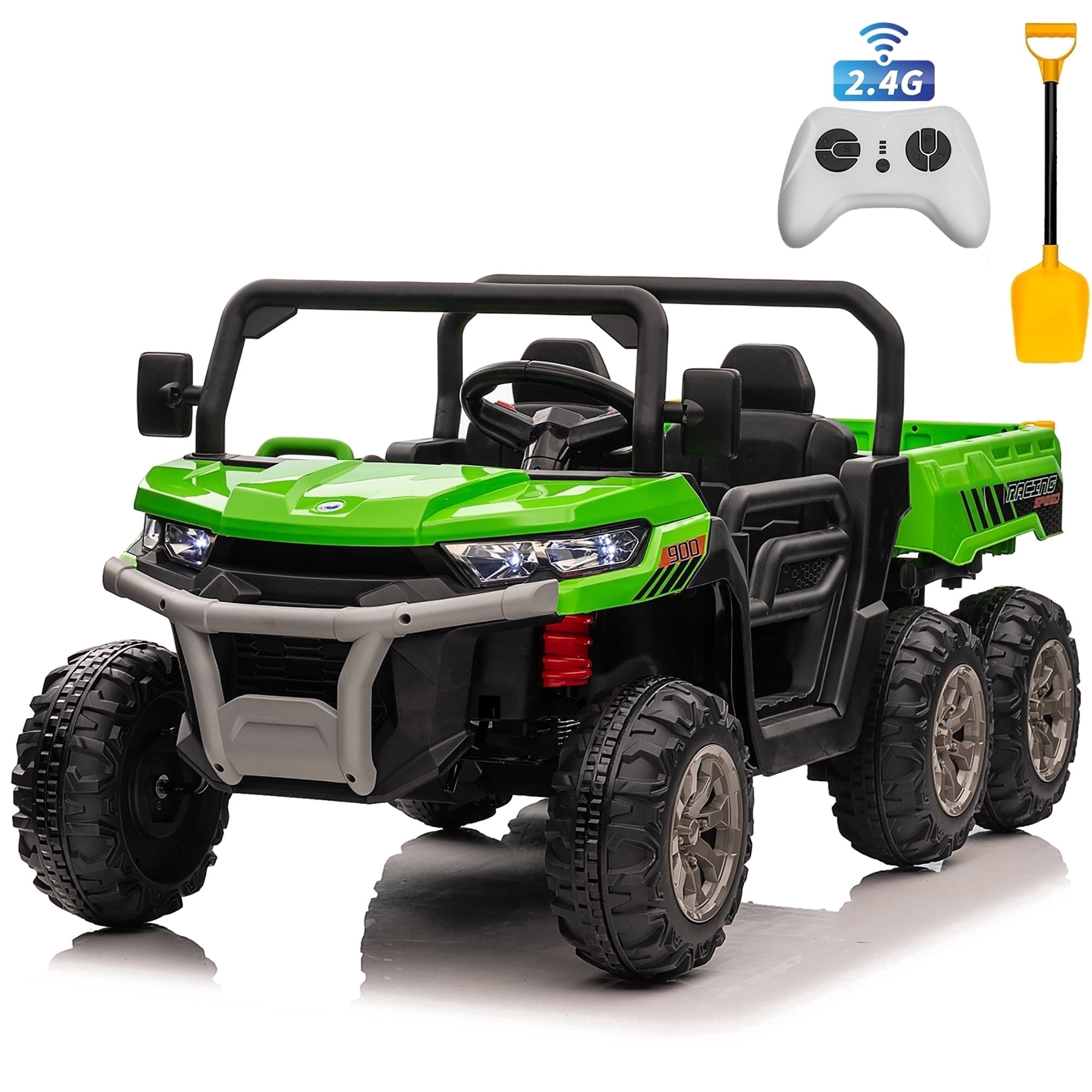 JOYRACER, 24V Ride on Toys, 2 Seater 6-Wheel UTV Car, Red