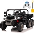 thumbnail image 1 of Joyracer 24V Ride on Toys, 2 Seater 6-Wheel UTV Car, 4WD Ride on Dump Truck for Big Kids with Trailer Remote Control, Black, 1 of 8