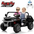 thumbnail image 1 of Joyracer 24V Ride on Toys with Remote Control, 4WD 2 Seater Ride on Tractor w/ Trailer, Power Car Wheels Outdoor 4-Wheeler UTV Toys for Kids -Black, 1 of 10
