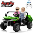 thumbnail image 1 of Joyracer 24V Ride on Toys with Remote Control, 4WD 2 Seater Powered Ride on Tractor w/ Trailer, Outdoor Power Car Wheels  UTV Toys for Kids -Green, 1 of 10