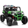thumbnail image 1 of Joyracer 4WD 24 V Ride on Toys UTV with 2 XL Seaters, 4*200W Motor Kid Electric Power Car Wheels with Remote Control, LED Lights, Spring Suspension, 3 Speeds, Bluetooth Music, Green, 1 of 14