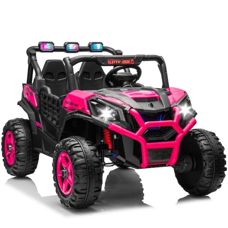 JOYRACER, Ride On Toys, 24V UTV with 2 XL Seaters, Pink - Walmart.com