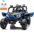 thumbnail image 1 of Joyracer 4WD 24 Volt Ride on Toys with 2 Seaters, Power UTV Wheels, Electric Car for Kids with Remote Control, 3 Speeds, Bluetooth, Blue, 1 of 11