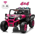 thumbnail image 1 of Joyracer 4WD 24V Ride on Toys Car w/ 2 XL Seater Remote Control, Electric UTV w/ 4*200W Motor, Power Car Wheels, LED Lights, Spring Suspension, 3 Speeds, Bluetooth Music, Pink, 1 of 10