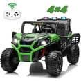 thumbnail image 1 of Joyracer 4WD 24V Ride on Toys Car w/ 2 XL Seater Remote Control, Electric UTV w/ 4*200W Motor, Power Car Wheels, LED Lights, Spring Suspension, 3 Speeds, Bluetooth Music, Green, 1 of 10