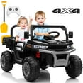 thumbnail image 1 of Joyracer 24 Volt Ride on Toys, 4WD Ride on Dump Truck for Kids, 2 Seater Ride on Car with Remote, Electric Power Car Wheels Toys with Trailer & Shovel, MP3/Bluetooth Music, Black, 1 of 10
