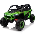thumbnail image 1 of Joyracer 4WD 24V Ride on Toys for Kids with Remote Control, 2 Seater Electric Vehicle with Bluetooth Music, Storage, Green, 1 of 12