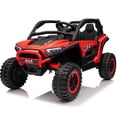 thumbnail image 1 of Joyracer 4WD 24V Ride on Toys for Kids with Remote Control, 2 Seater Electric Vehicle with Bluetooth Music, Storage, Red, 1 of 9