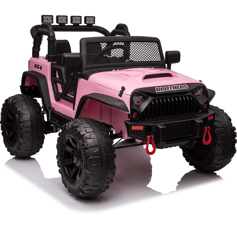 dood gaan discretie Met andere bands Joyracer 4x4 24V Kids Ride on Truck Car with Remote Control & 2 Seater,800W  Motor, 9 AH Battery Powered Toys Car with Spring Suspension, Wheels, 3  Speeds,LED Lights, Bluetooth Music for Girl