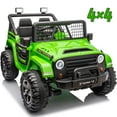 thumbnail image 1 of Joyracer 800W 24 Volt Ride on Toys for Big Kids, 4WD/2WD Switchable, 2 Seater Ride on Truck Car w/ Remote Control, Power Car Wheels, 3 Speeds, Spring Suspension, Bluetooth Music, Green, 1 of 12
