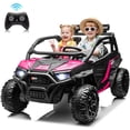 thumbnail image 1 of Joyracer 800W 24V Ride on Toys UTV for Kids, 2-Seater, 4WD Power Car Wheels with Remote Control, Bluetooth Music, Rear Storage Box, Four-Wheel Suspension, LED Lights, Pink, 1 of 10