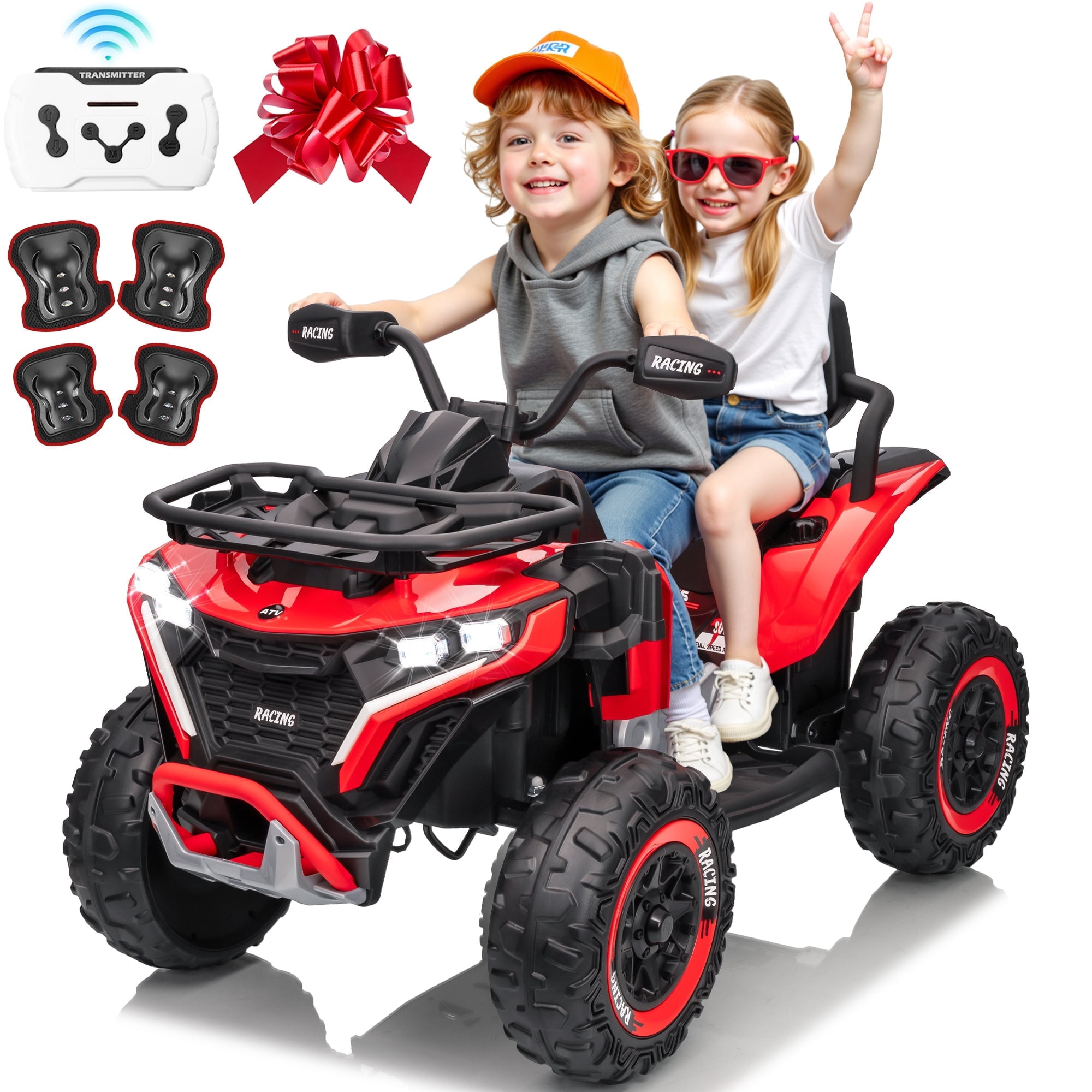 Joyracer ATV for Kids, 24 Volt Ride on Toys with Remote, 4WD 4 Wheeler ...