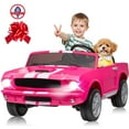 thumbnail image 1 of Joyracer Shelby GT350 Ride ons, 4WD 24 Volt Ride on Toys for Kids, 2 Seats Electric Car with Remote Control, Ride on Cars, Toy Gift with LED Lights, Music, Horn, Bluetooth, USB, Pink, 1 of 13