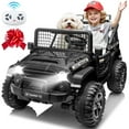 thumbnail image 1 of Joyracer 800W 24 Volt Ride on Toys, 4WD/2WD 3 Speeds Oversized Power Car Wheels, 2-Seater Ride on Truck with Remote Control, Electric Car Gift for Kids with Music, Bluetooth, Horn, Light, Black, 1 of 13