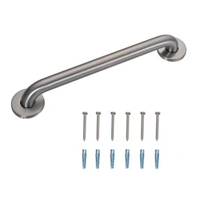 Joyrain ADA 500 lb Heavy Duty Grab Bar, 304 Stainless Steel Anti-Slip Wall Mount, 12-36 inch, Concealed Screws for Bathroom Toilet(Brushed, 12")