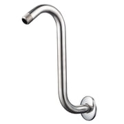 Joyrain Shower Arm Extension with Flange Base, 304 Stainless Steel Extension Pipe, Adjustable Flexible Shower Arm Chrome, 11-Inch S-Shaped Extension Arm