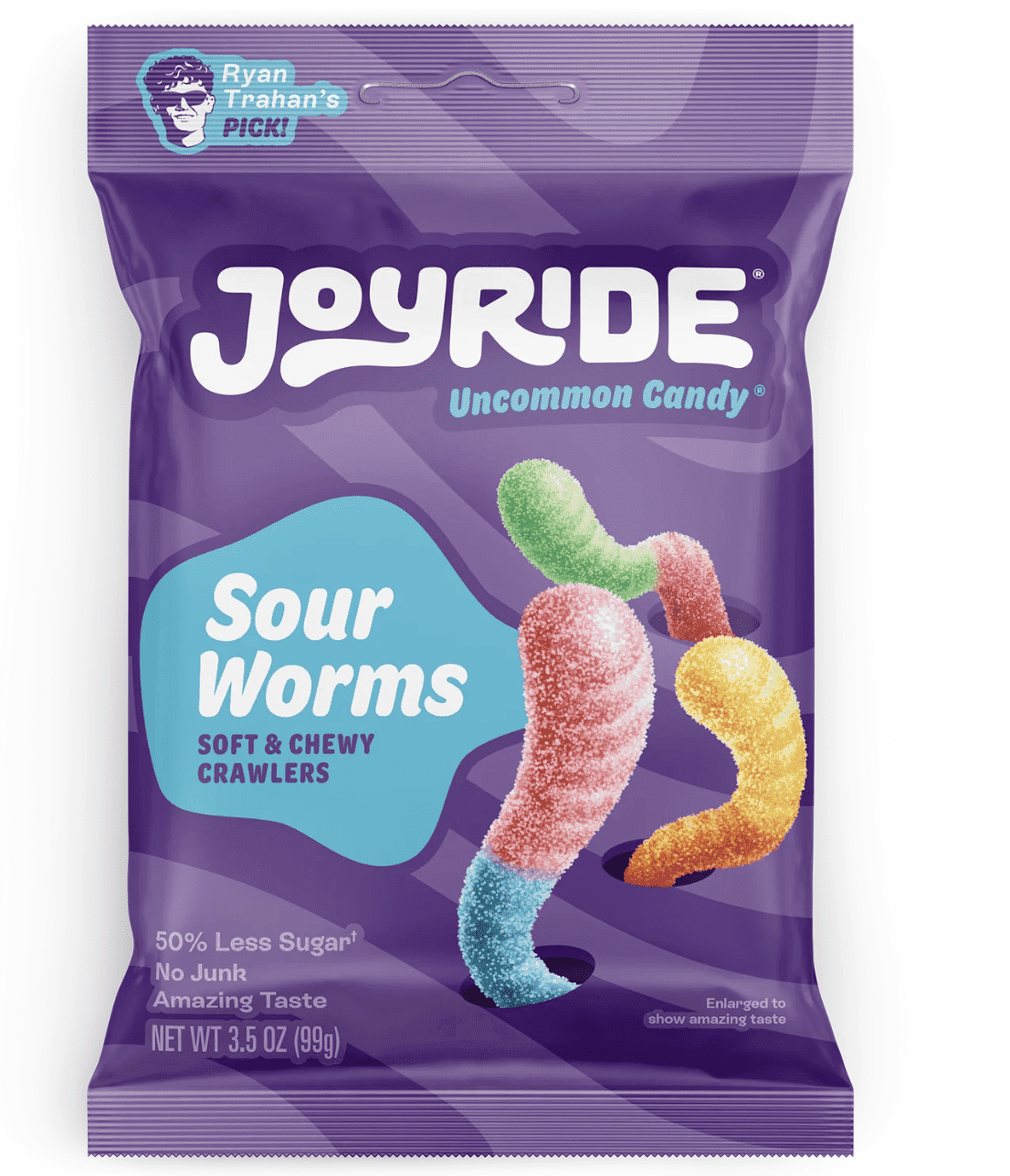 Joy Ride, Sour Worms Candy, 3.5 oz, 8g Sugar 5g Fiber - Walmart.com