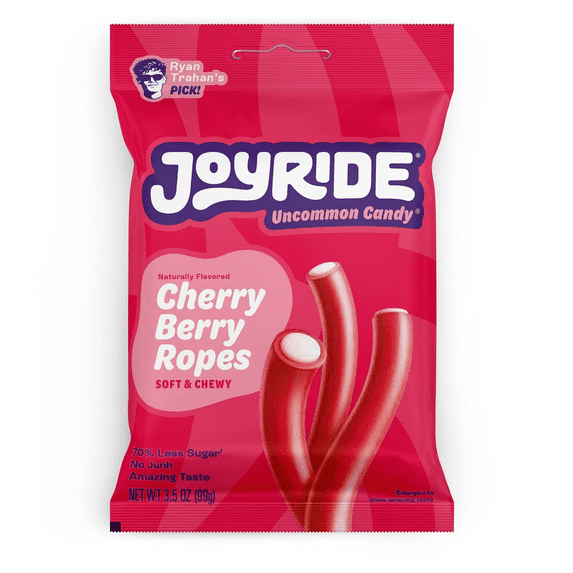 Joyride Ropes Joyride, Cherry Berry Ropes, 3.5 oz, Chewy Fruit Candy - Walmart.com