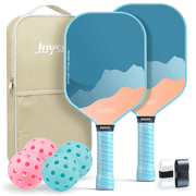 Joysent Pickleball Paddles Set of 2, Lightweight Pickleball Racket for Beginner, USAPA Approved Fiberglass Surface Pickleball Set with Non-Slip Comfort Grip, Blue