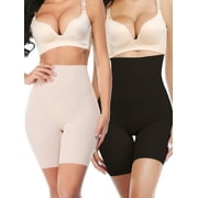 Joyshaper 2 Pack Shaperwear Shorts for Women High Waist Tummy Control Body Shaper Thigh Slimming Panties
