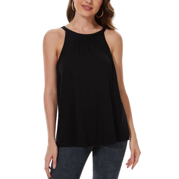 Joyshaper Camisole Top for Women Halter Adjustable Spaghetti Strap Tank Top with Built in Bra Loose Fit S-3XL