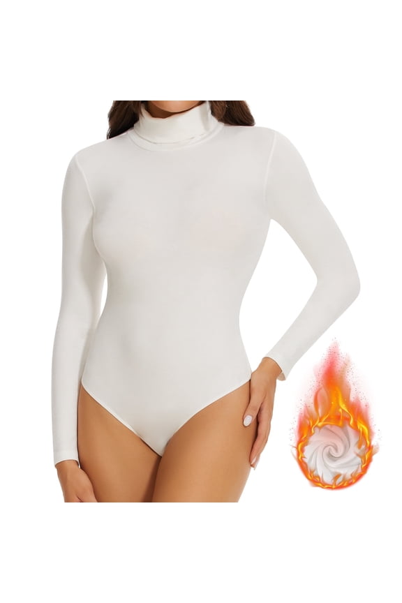Long Sleeve Thermal Shirt Basic Body Suit Shirts Mock Turtle Neck Long Sleeve for Women Comfort Winter Tops