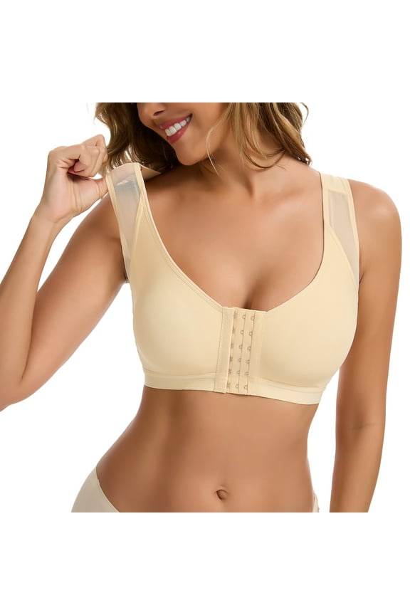 Mastectomy Bras for Women Front Closure Post Surgery Compression Bras Breast Augmentation Mastectomy Bra