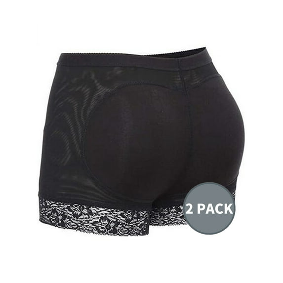 Joyshaper Women Seamless Butt Lifter Padded Shapewear Hip Enhancer Shaper Panties Tummy Control Boyshorts Pack of 2