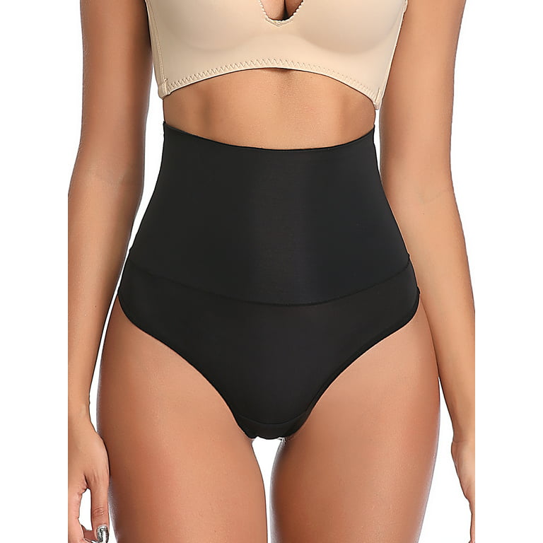 Joyshaper Women Tummy Control Shapewear High Waist Thong Underwear Slimming  Body Shaper Panty Black XL