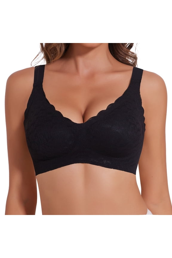 Women's Lace Bra No Underwire Soft Full Coverage Bra Push Up Bra for Women
