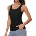 thumbnail image 1 of Joyshaper Women's Scoop Neck Fitted Camis Tank Top with Built in Bra Cup Casual Wide Strap Sleevless Camisole, 1 of 6