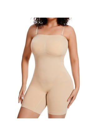 Body Girdle Strapless, lower cut in back up to the knee (10112