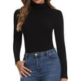thumbnail image 1 of Joyshaper Women's Turtleneck Long Sleeve T-Shirt Basic Solid Color Slim Fit Top, 1 of 6